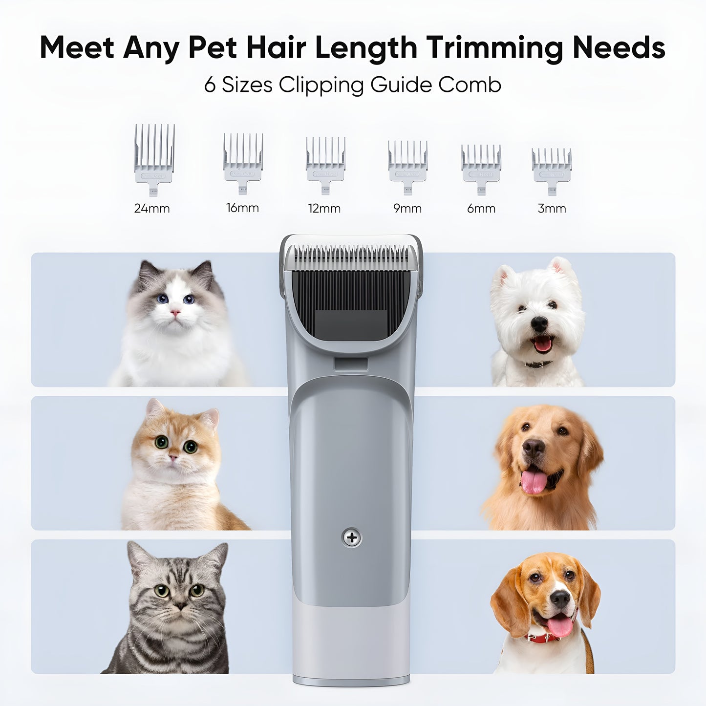 Xalrio 5-in-1 Pet Grooming Kit & Vacuum | Dogs & Cats